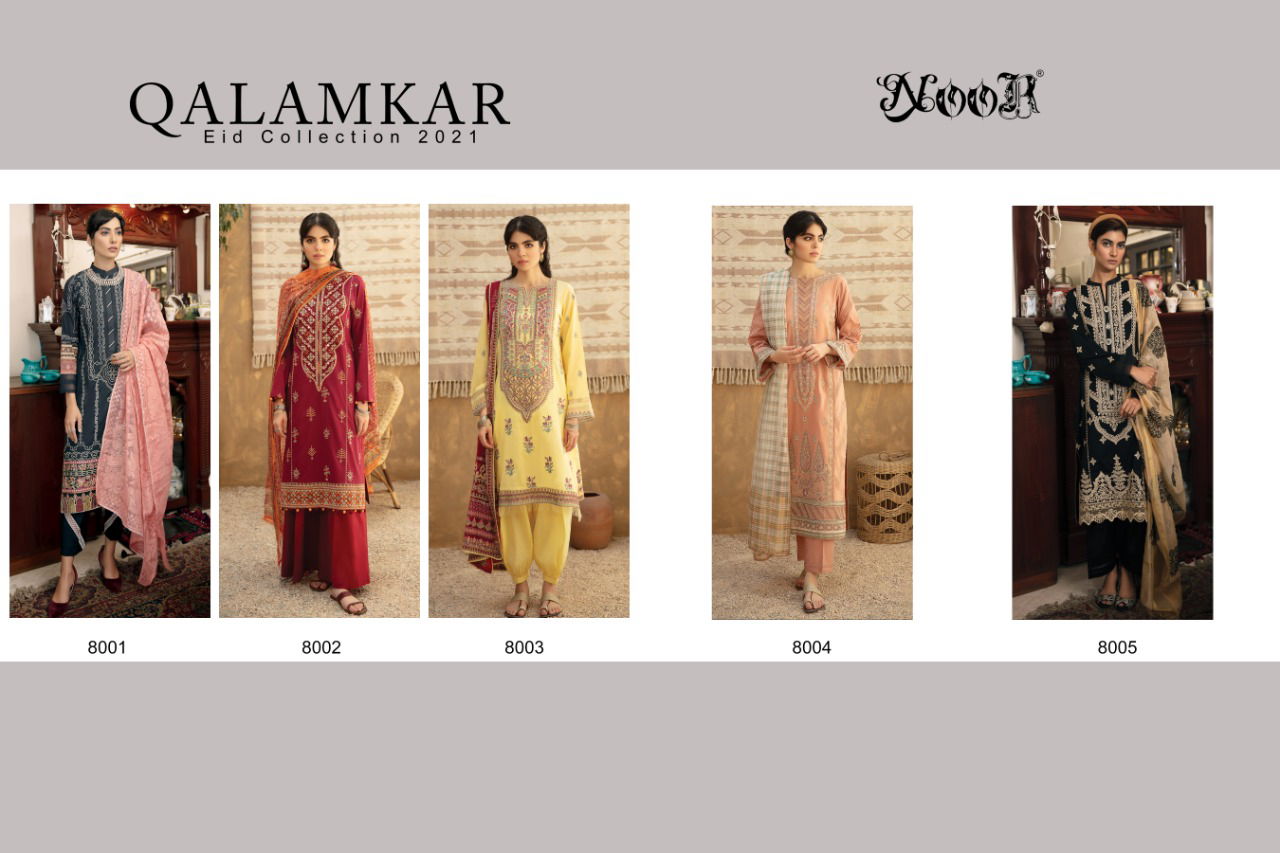Noor Qalamkar Eid Premium Latest Fancy Designer Casual Wear Pakistani Salwar Suits Collection
